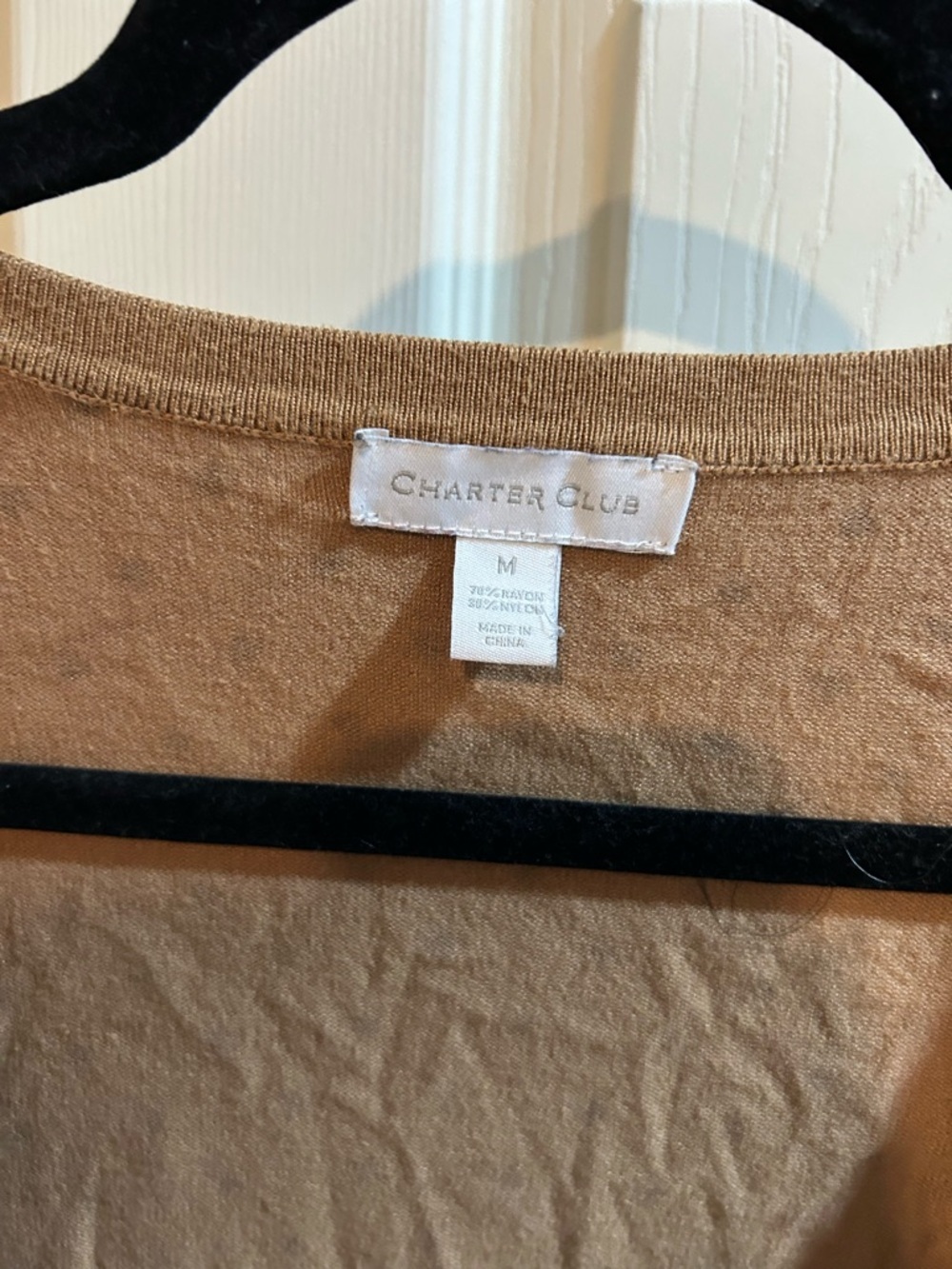 Charter Club Camel Brown Lightweight Cardigan - Picture 4 of 4